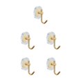 thumbnail image 2 of maskred Multi-purpose Acrylic Luxury Wall Hook Strong Bearing Capacity Suitable For All Settings gold 5Set, 2 of 6