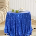 thumbnail image 1 of TIMIFIS Polyester Nappe en, Nappe Ronde de Décoration Intérieure Pailletée Mariage Pailletée pour Fêtes de Mariage 47X47 Pouces dans une Variété de Couleurs, 1 of 6