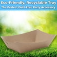 thumbnail image 3 of Avant Grub 3lb Kraft Brown Extra Sturdy Disposable Rectangular Paper Food Trays, 50 Ct, 3 of 7