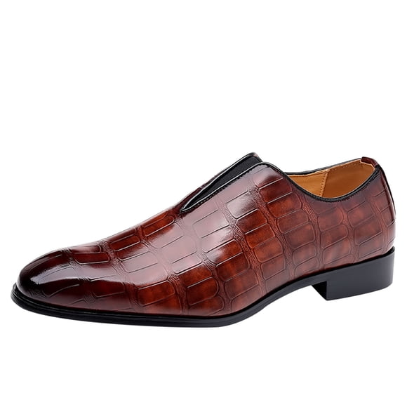 BOBOGOJP Men Oxford Shoes Casual Business Dress Shoes for Men Oxford Classic Formal Shoes (Brown,15)