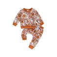 thumbnail image 1 of Fortune Fall Baby Girl Clothes Pumpkin Ghost Sweatshirt Pants 2Pcs Set 0-3Y, 1 of 8