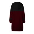 thumbnail image 3 of Timegard Womens Sweatshirts Drawstring Zip up Hoodies Color Block Fall Winter Long Jackets with Pockets, 3 of 3