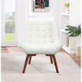thumbnail image 3 of Shelly Tufted Chair in Linen Cream Fabric with Coffee Legs K/D, 3 of 8