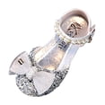 thumbnail image 2 of RXIRUCGD Chaussures Mode Été Sandales Filles Robe Performance Chaussures de Danse Paillettes Perle Maille Nœud Boucle Chaussures de Princesse, 2 of 9