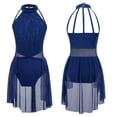 thumbnail image 1 of Yartina Robe de Danse Ballet Sans Manches pour Filles, Robe Justaucorps Moderne Contemporaine, Costume de Danse Bleu Marine 16, 1 of 7