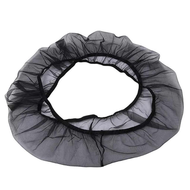 pitrice Birdcage Cover Mesh Elastic Opening Airy Seed Catcher Skirt Soft Ventilated Washable Reusable Netting Guard Protector Black M