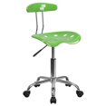 thumbnail image 1 of Vibrant Spicy Lime and Chrome Swivel Task Chair with Tractor Seat, 1 of 9
