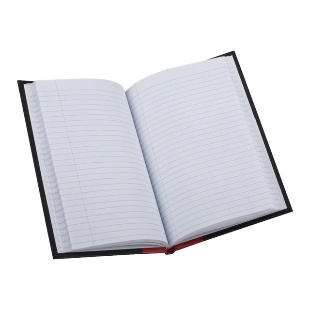 Boorum & Pease 96304 Record/Account Book, Black/Red Cover, 144 Pages, 5 1/4 x 7 7/8