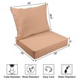 thumbnail image 2 of Vargottam Outdoor Deep Seat Patio Cushions Set 2pcs Seat Set All Weather Replacement Cushion Patio Seat And Back Cushion Set 25"x25"x5" Inches-Light Peach, 2 of 9