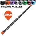 thumbnail image 2 of PRISP Weighted Exercise Workout Bar - Total Body Weight Bar for Home Gym, Fitness, Yoga and Strength Training, 2 of 7