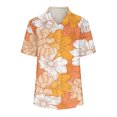 thumbnail image 3 of Birdeem Womens V-Neck Short Sleeves Floral Printed Pattern Casual Tops Blouse Print Shirt, 3 of 5