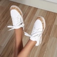 thumbnail image 4 of Chaussures d'Été pour Femmes à Lacets avec Fermeture Éclair, Design Coloré Imprimé, Espadrilles Décontractées à Plateforme, 4 of 9