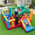 thumbnail image 2 of OLAKIDS Inflatable Bounce House, Kids Candyland Pink Jumping Castle with Slide Ball Pit Basketball Rim, Indoor Outdoor Inflatable Obstacle Course with 680W Blower 50PCS Ocean Balls Carry Bag, 2 of 9