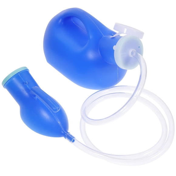 Hearth & Gear Portable Urinals For Men Male Pee Bottle With Tube 2000ml Pee Cups Potty Pee Bottle Male Urinal Collector For Clinic Camping Car Travel Toilet Urinal Blue Brick Spray Top Heavy Duty
