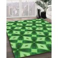 thumbnail image 3 of Ahgly Company Machine Washable Indoor Rectangle Transitional Green Area Rugs, 3' x 5', 3 of 7