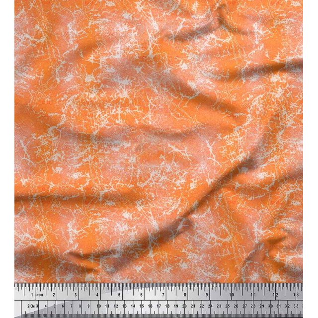 Soimoi Modal Satin Fabric Ombre Tie & Dye Texture Print Fabric by Yard 42 Inch Wide