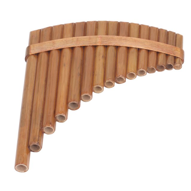 Pan Flûte Instrument Professionnel Bambou Pan Pipe Instrument à Vent avec 15 Tuyaux G Conception Clé pour la Performance sur Scène