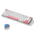 thumbnail image 1 of Graflsoa 68-Key Compact Mechanical Keyboard with Blue Switch, White & Pink Design, RGB Backlight, USB-C Connection, 1.5m Cable, 1 of 6