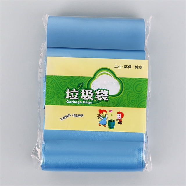 Oleegame 1PC 5 Roll Garbage Bag With New Materials 5 Roll Household Plastic Bag Color Disposable Garbage Bag Blue