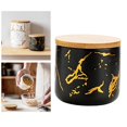 thumbnail image 2 of Ceramic Sugar Bowl with Bamboo Lid Home Decor Jars for Organization, 2 of 8