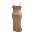 thumbnail image 1 of QJUHUNG Women  Solid Color Long Dress Sexy Bodycon Stretchy Maxi  Lady Spring Fall Summer Spaghetti Strap Dress, 1 of 5