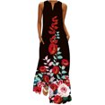 thumbnail image 2 of Robes d'Été pour Femmes 2023 Maxi Robe Longue Décontractée pour Femme avec Poche Imprimé Floral Sans Manches Robe Maxi Robes de Cocktail pour Invitée de Mariage en Liquidation, 2 of 9