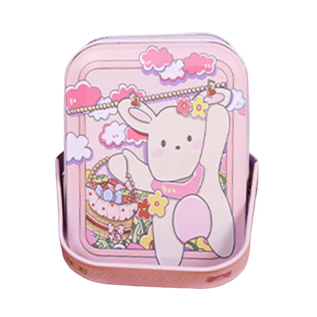 LPSSTORE Easter Candy Jar Cookie Jar Elegant Metal Tinplate Empty Jars Cookie Candy Storage Containers Easter with Lids and Handle for Easter Decoration Holiday Part