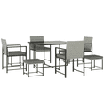 thumbnail image 1 of Outsunny 9 Pieces Wicker Patio Dining Set with 4 Armchairs, 4 Stools, 1 of 10
