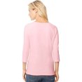 thumbnail image 2 of Hanes T-Shirt Raglan en Coton Extensible pour Femmes, 2TG, Rose Paléo, 2 of 2