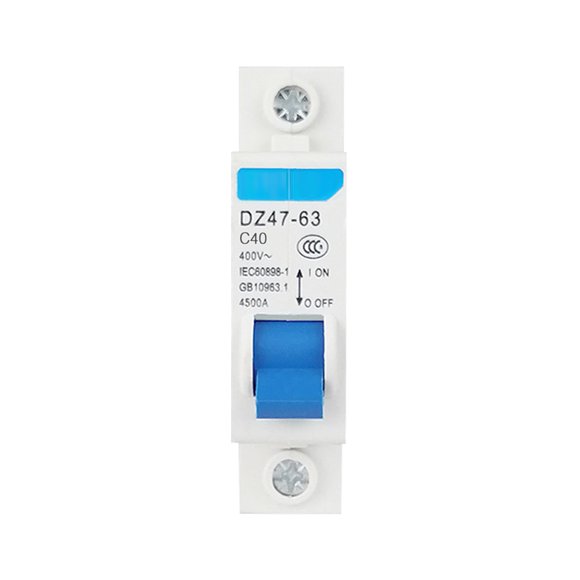 Mistaha Miniature Residual Current Circuit Breaker with 1 Pole DIN Rail Installation - High Sensitivity 40A DZ47-63 Household Leaking Protection Device