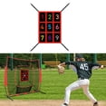 thumbnail image 2 of Baseball Hitting Training Target Net, 9-Grid Pitching Practice Net, Golf Softball Throwing Accuracy Target Screen for Outdoor Batting Drills, 2 of 6