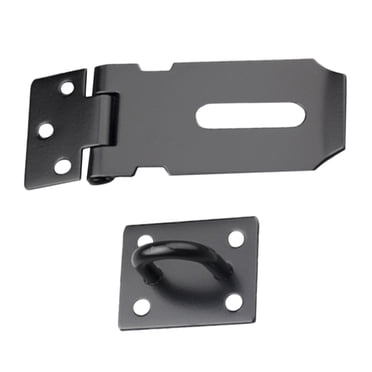 Shisuyan Furniture Accessories Black Stainless Steel Hasp Latch 2Pcs 3.14X1.53X0.79in