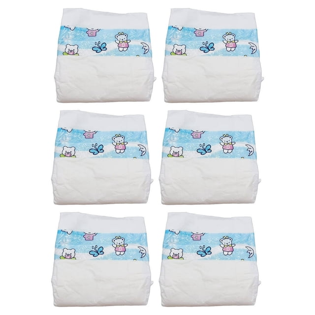 LOVEVER 6 Pcs Couches Bébé Vivant Jouets d'Imitation sous-Vêtements Poupée Conception de Simulation Couches Bébé Poupée Bleu