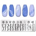 thumbnail image 2 of WIFKLSIIPG Printing Plate Nail Stainless Steel Printing Plate Blue Film Steel Plate Geometric Floral Series Colorful Printing Transfer Template, 2 of 6