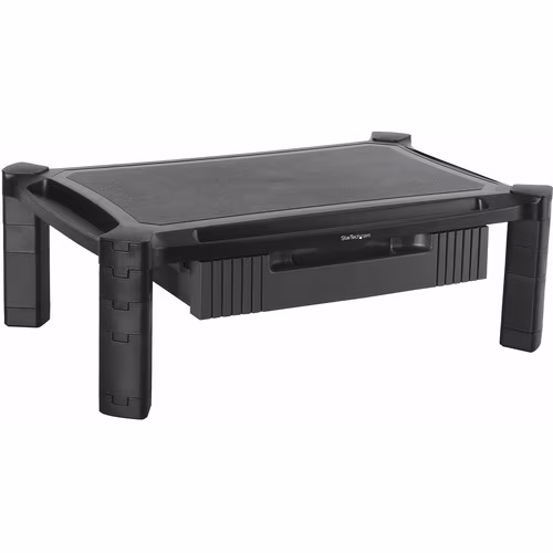 Support de moniteur réglable StarTech, grand modèle, avec tiroir, pour moniteurs jusqu'à 32 pouces (10 kg), hauteur réglable, support de bureau pour moniteur