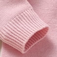 thumbnail image 3 of 2025 Chandail à Col Roulé Uni pour Tout-Petits Garçons Filles Col Montant Manches Longues Chaud Tricoté Chandail de Base Rose, 3 of 7