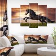 thumbnail image 3 of Design Art Black Friesian Horse Gallop Canvas Print, 3 of 3