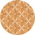 thumbnail image 1 of Ahgly Company Tapis Rond Lavable en Machine Intérieur Transitionnel Jaune Orange, 4 Pieds Rond, 1 of 7