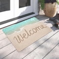 thumbnail image 5 of Floor Rug Summer Beach Bathroom Rug Mat Welcome Ocean Coastal Doormats Outdoor Indoor Non Front Door Mat Entry Door Rugs For Balcony Yard Entryway 32"x20" Work Blanket Outdoor Throws 5x5 Rug Blanket, 5 of 5