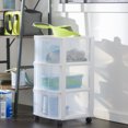 thumbnail image 2 of Gracious Living Classic 3 Drawer Organizer Plastic Storage Cart (3 Pack), 2 of 12