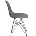 thumbnail image 3 of Chaise en plastique noir de la série Elon avec base chromée, 3 of 9