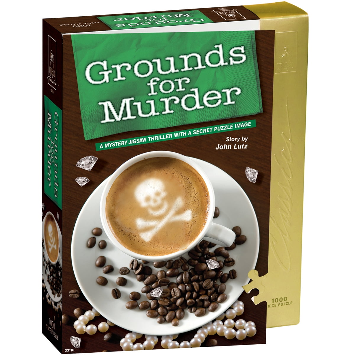 Grounds for Murder 1000 Piece Classic Mystery Jigsaw Puzzle