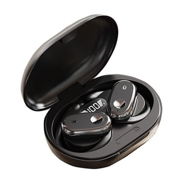 Écouteurs Sans Fil Bluetooth Écouteurs Bluetooth Sans Fil Réduction de Bruit Intelligente Écouteurs Affichage Numérique de l'Alimentation et Son Stéréo Hi‐Fi Bluetooth 5.4 Oreille Suspendue Écouteurs Rotatifs