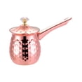 thumbnail image 2 of kurtrusly Turkish Pot Stainless Turkish Coffee Cups Pot Hand Tea Ear Cup Turkish Cups For Coffee And Tea Pink Gold 400ml, 2 of 6