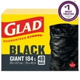 thumbnail image 2 of Glad Black Garbage Bags - Giant 184 Litres, 2 of 8