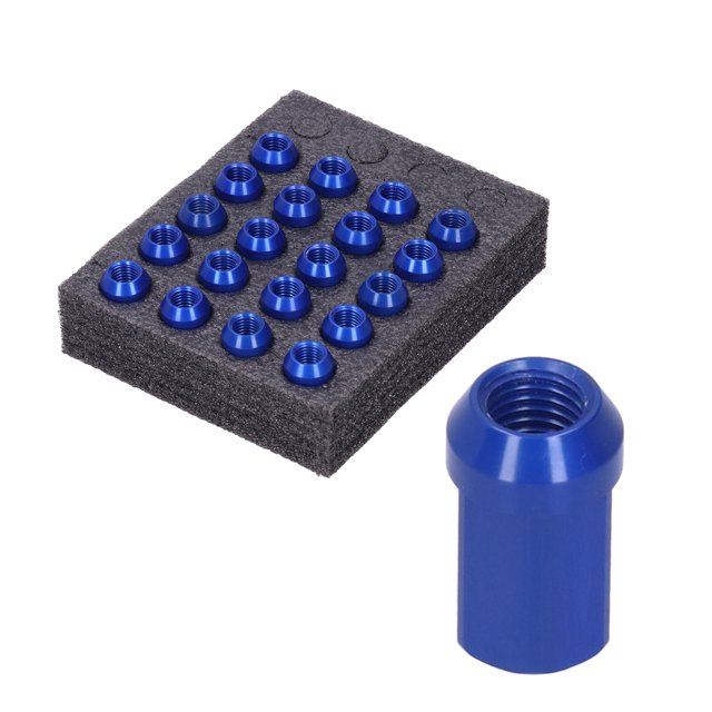 Écrous de Crantage Verrouillables, Écrous de Crantage Filetage 1.3 Po Hauteur M12x1.5 Pièces Accessoires de Roue pour Véhicule Couleur, Or, Rouge, Bleu