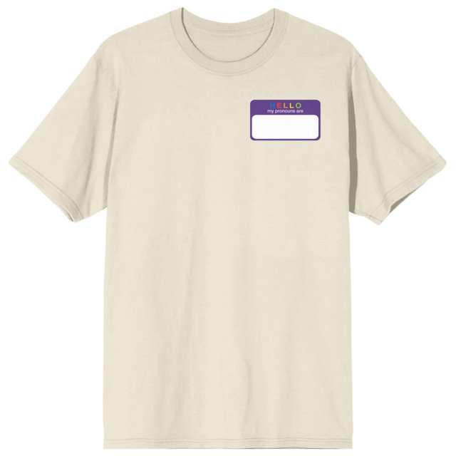 Pride - Hello My Pronouns Are Design Beige T-Shirt
