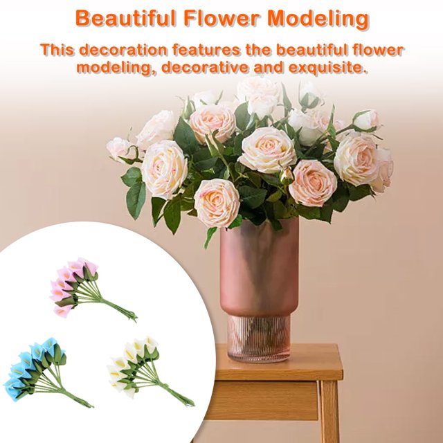 Langgg Bouquet de Décoration Extérieur Simulation Bricolage Décorations de Fleurs Rouge