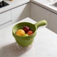 thumbnail image 4 of Colander With Handle 2 In 1 Double Layer Vegetable Washing & Fruit Strainer Detachable Food Bowl For Berries Pasta Space, 4 of 4