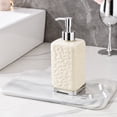 thumbnail image 2 of JilgTeok 1 Packs 450ml Ripple Pattern Hand Soap Dispenser Pump Bottle for Bathroom Kitchen Refillable Liquid Soap Lotion Shampoo Dispenser Plastic Hand Wash Station Supplies, 2 of 6